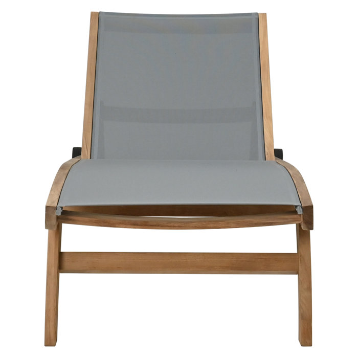 Loon Peak® Parmele Outdoor Teak Chaise Lounge Wayfair